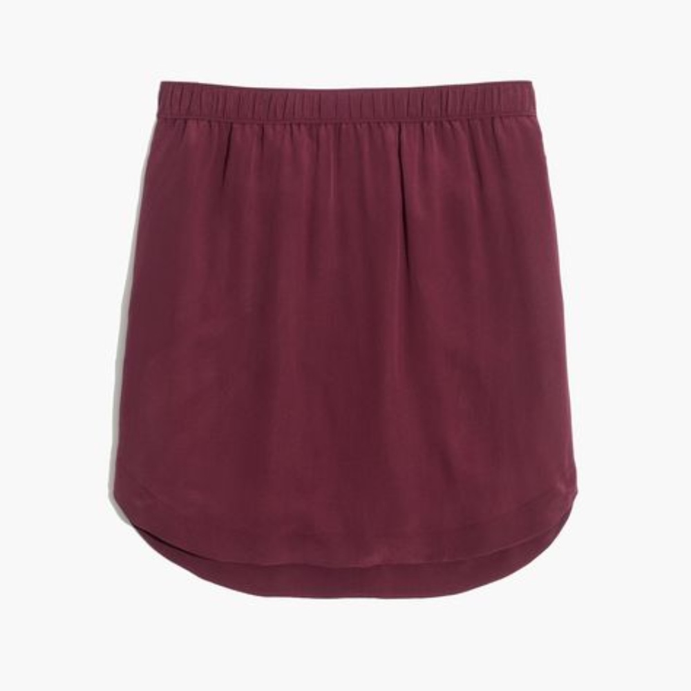 Maroon Madewell Sun-Garden Shirttail Skirt